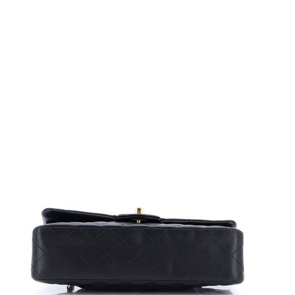 Chanel Classic Double Flap Bag Quilted Lambskin Medium Black - Picture 4 of 16